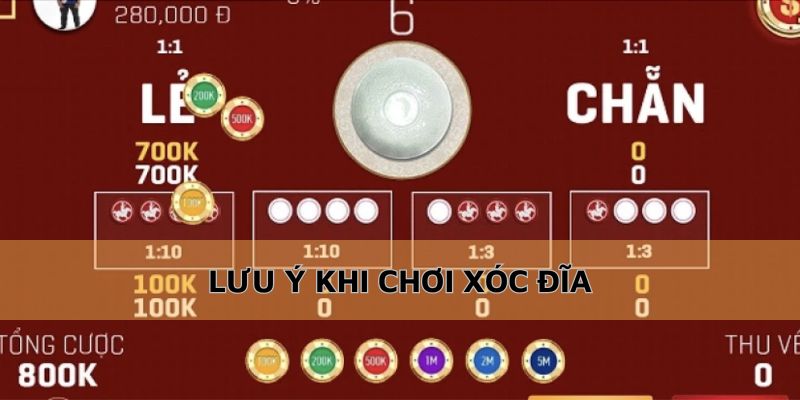 Chơi xóc đĩa cần phải tỉnh táo